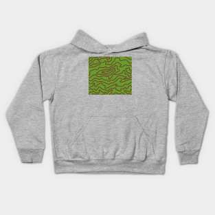 Drip Pattern - Mystery Green Kids Hoodie